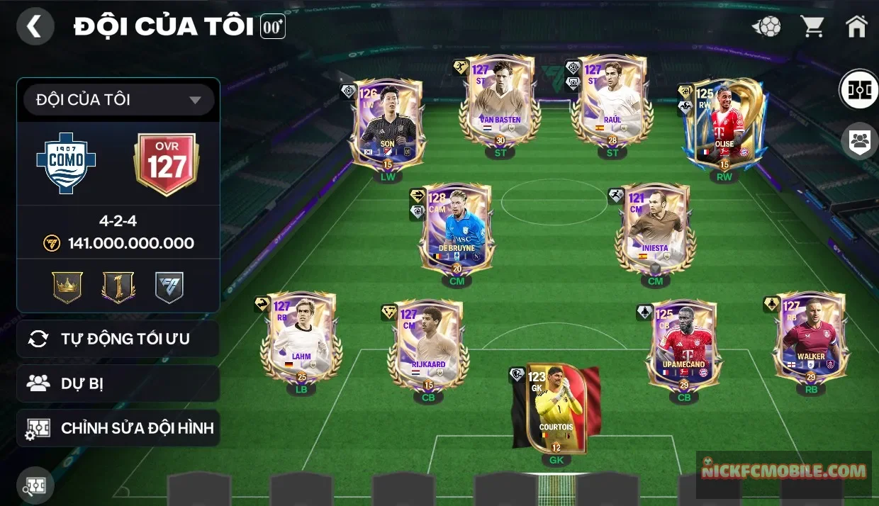 S7 - ĐH 147B  DE BRUYNE 123 + 5 CON 122 + 86K ĐIỂM HỢP ĐỒNG   Garena TTT