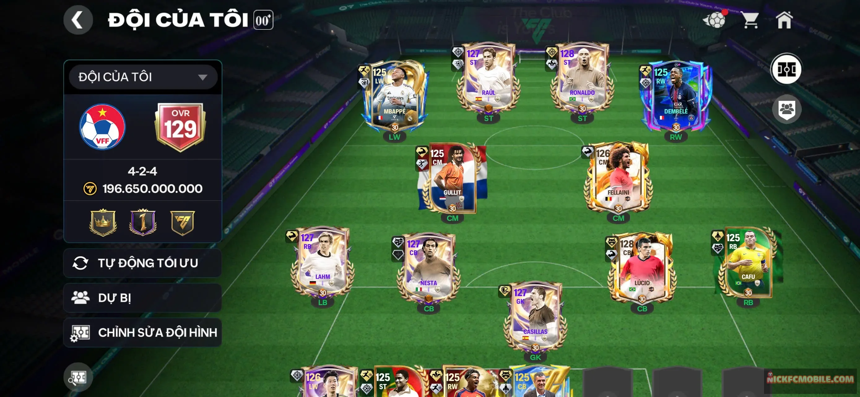 LLs5 : OVR 129 + Dư 100k mảnh hh.