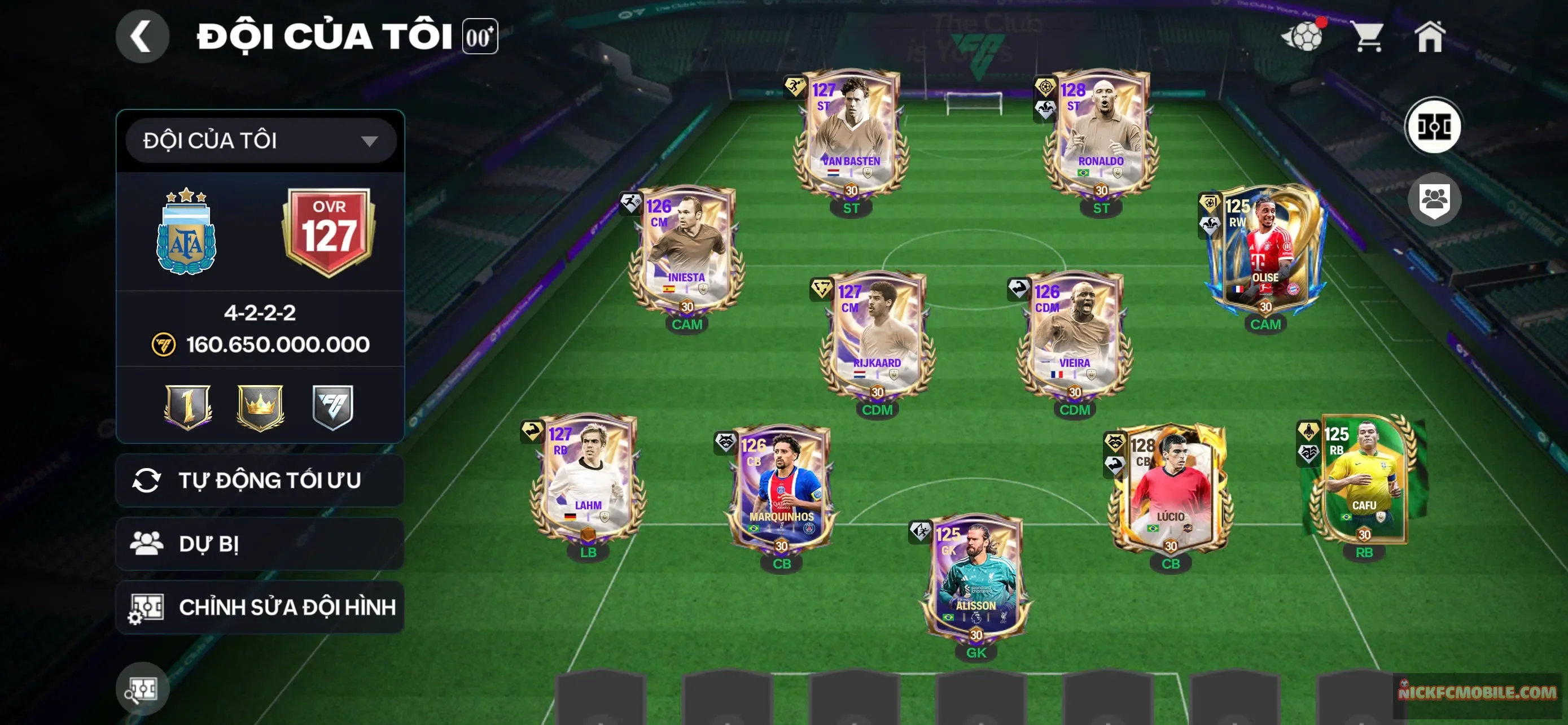 LLs7 - OVR 127 : dư 147k mảnh + Cafu bán được.