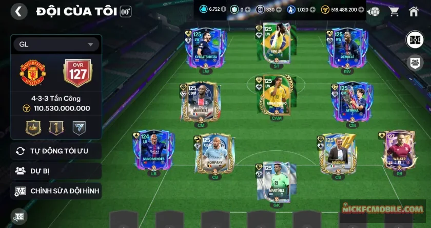 Ovr 127, 6K7 mảnh