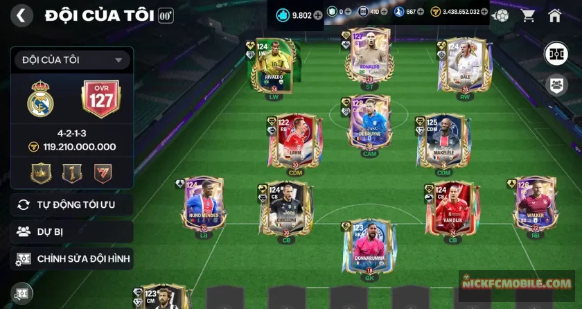 Ovr 127, Rô béo, kevil 128