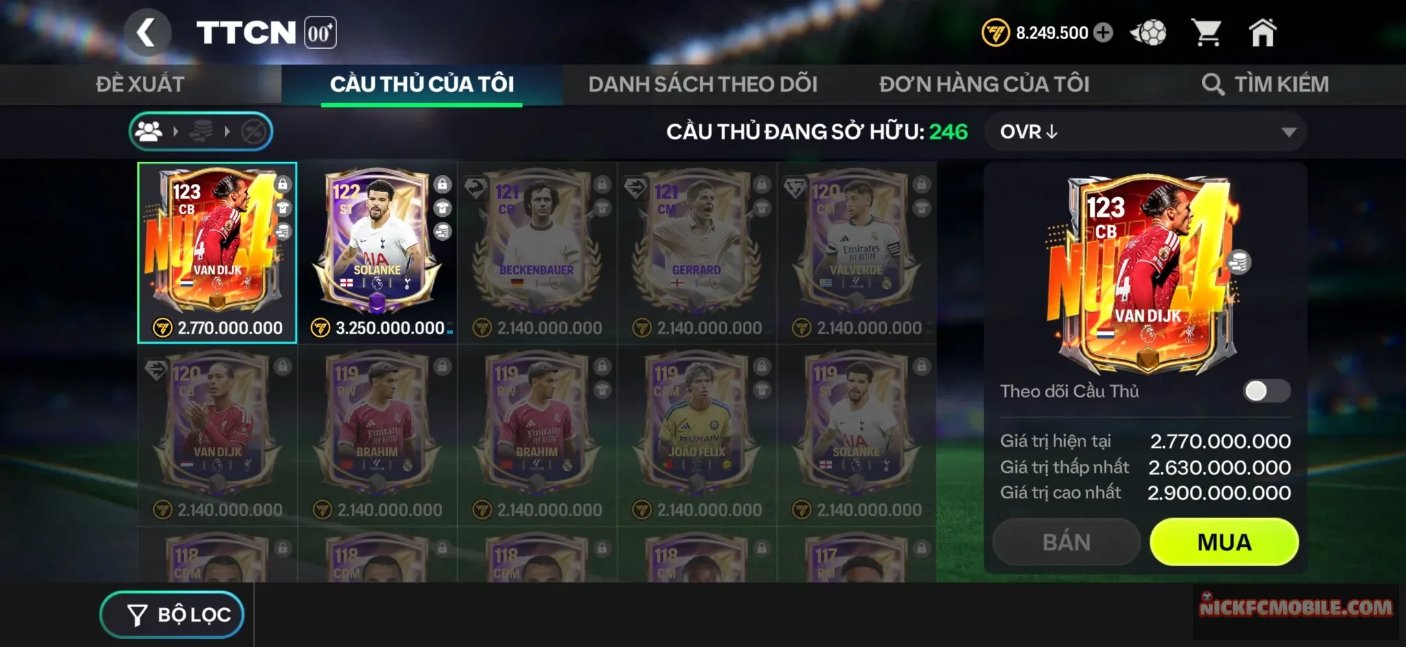 REG 2 cầu thủ bán được 6B coin cho ae về xúc.