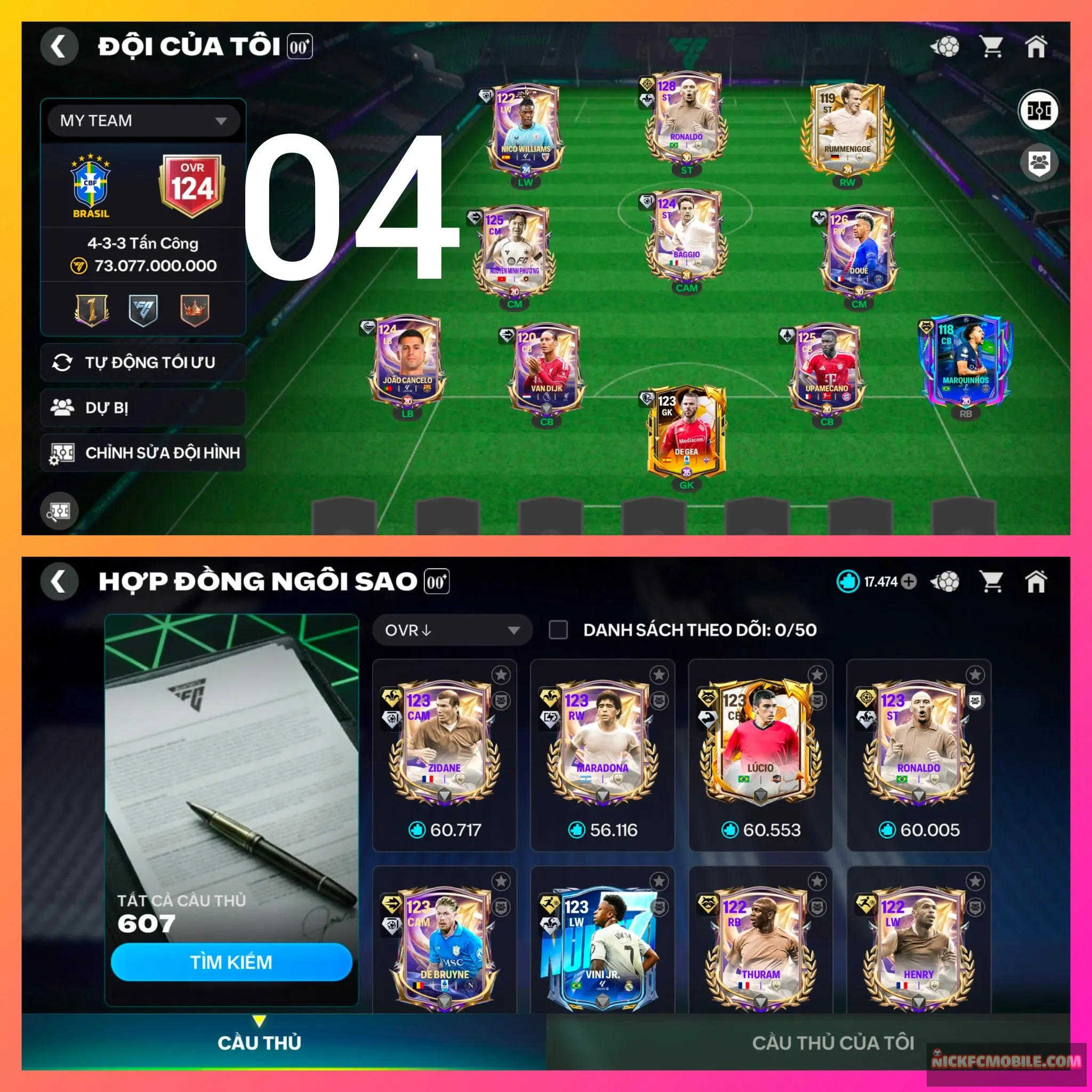Ms04. Rô béo và đồng bọn. Dư 18k mãnh HĐ