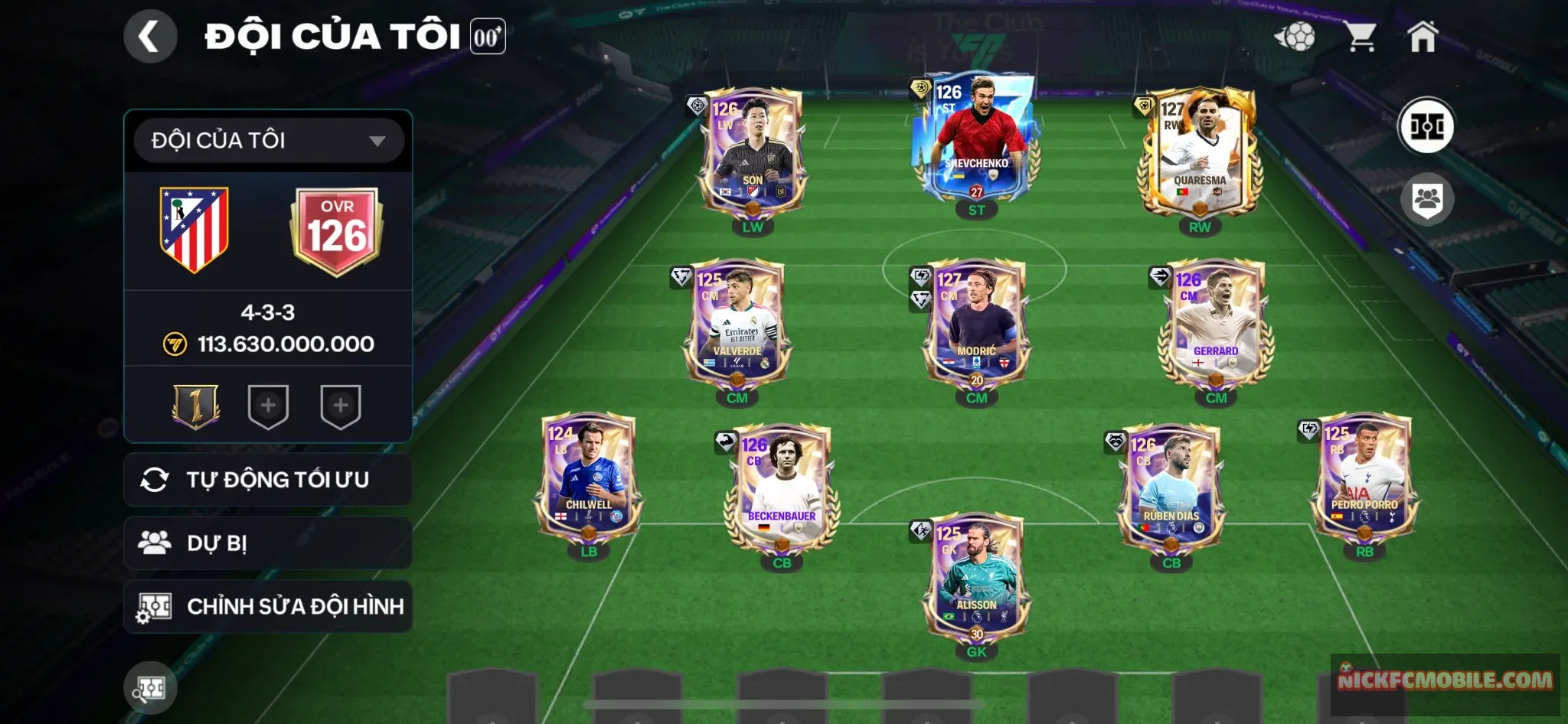Ovr126 - 3 cầu thủ 122 + 4 cầu thủ 126 khung siêu đẹp