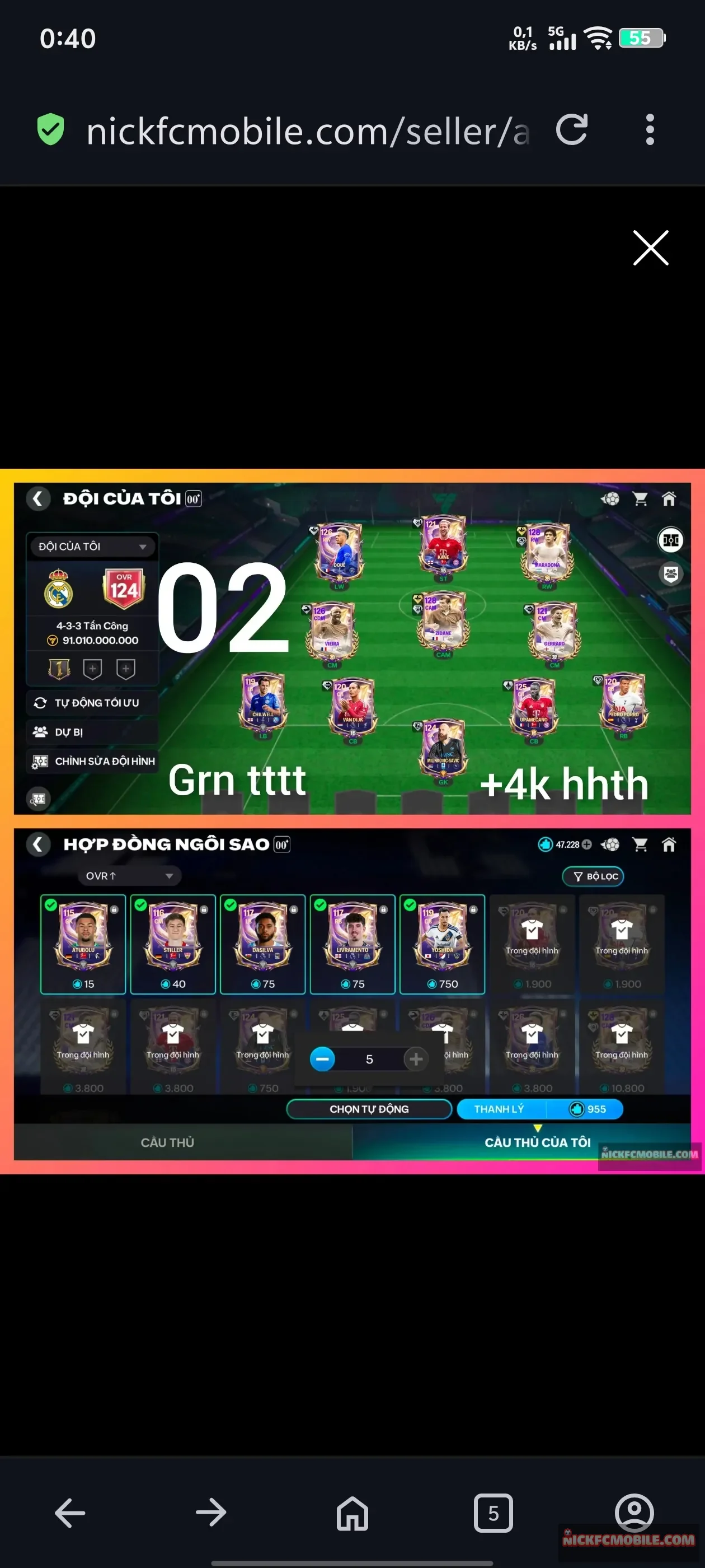 Ms02. zidan128+ maradona128+ 52k mãnh HĐ cho ae đổi thêm 1 con 128