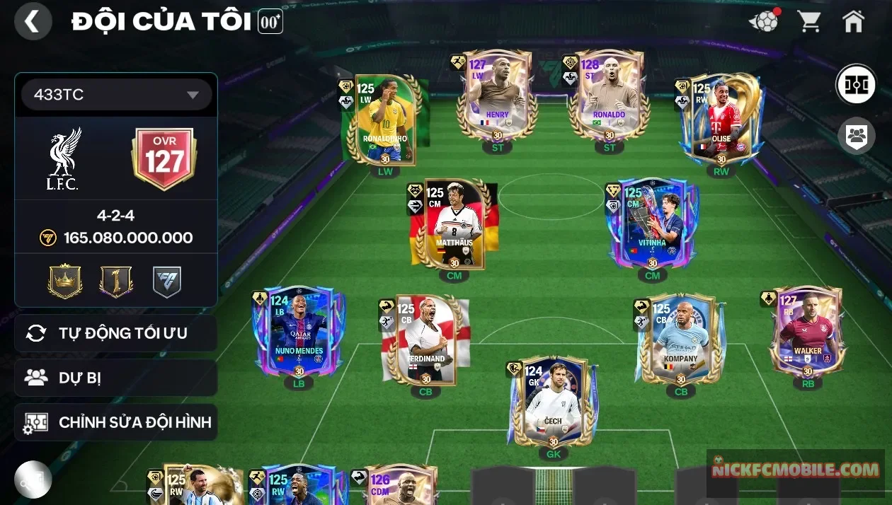 S7 - ĐH 165B  RONALDO BÉO 123 + 2 CON 122 +  8 CON 120   Garena TTT