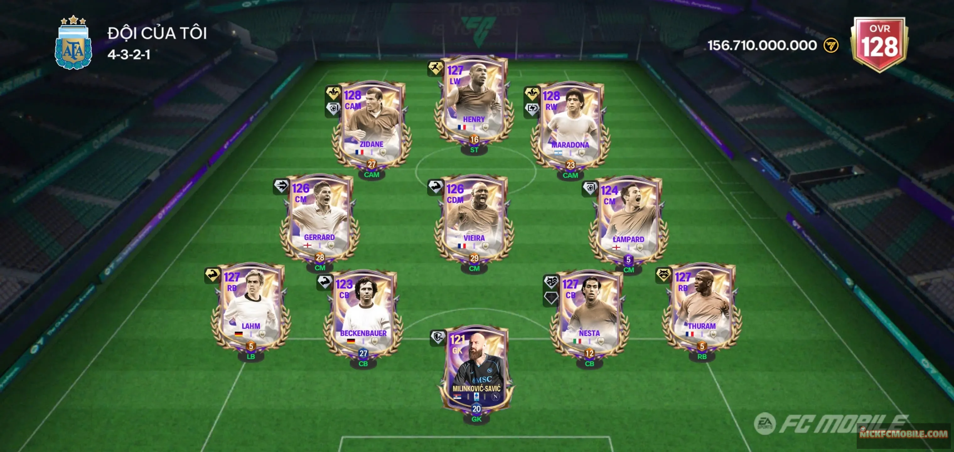 KD : OVR 128 + dư 2k Fv + 40k hh mảnh