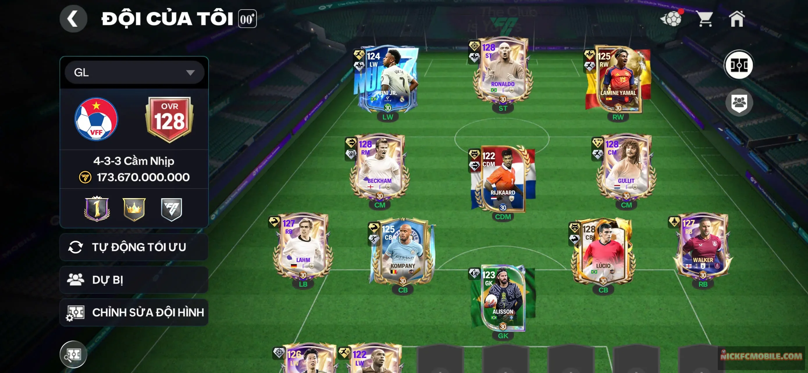 SIÊU PHẨM BECKHAM + GULLIT