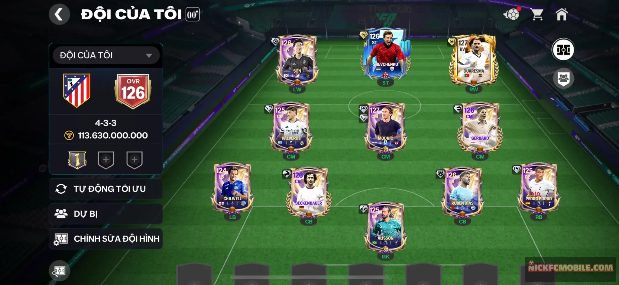 Ovr126 - 3 cầu thủ 122 + 4 cầu thủ 121 khung siêu đẹp