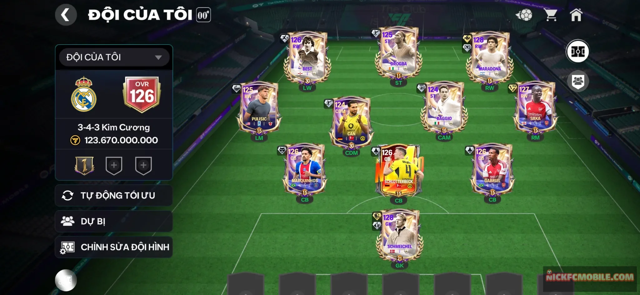 Ovr 126 Best+Madarona+Schmei+3k mảnh khung ổn