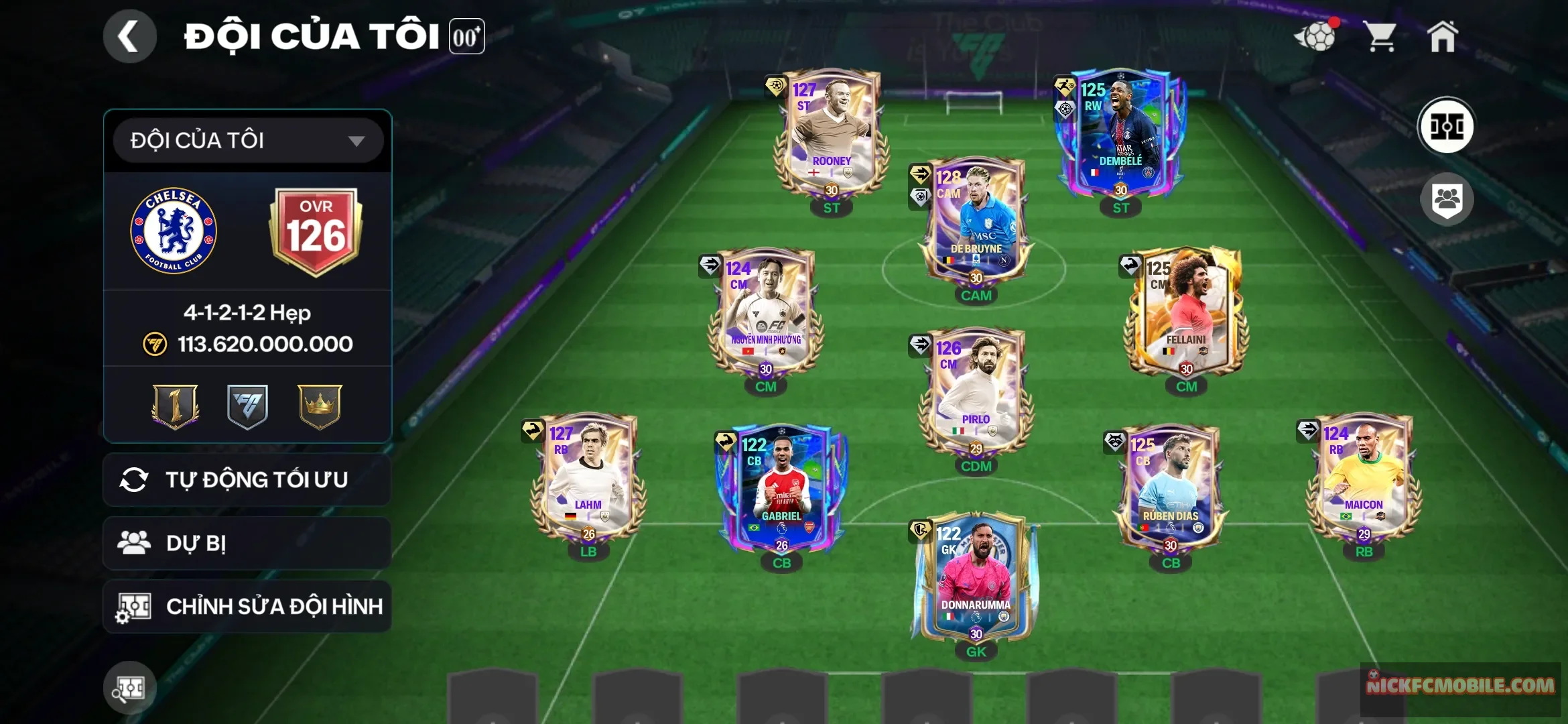 Ovr 126 có kevin 128 và nhiều cầu thủ khác dư 20k mảnh