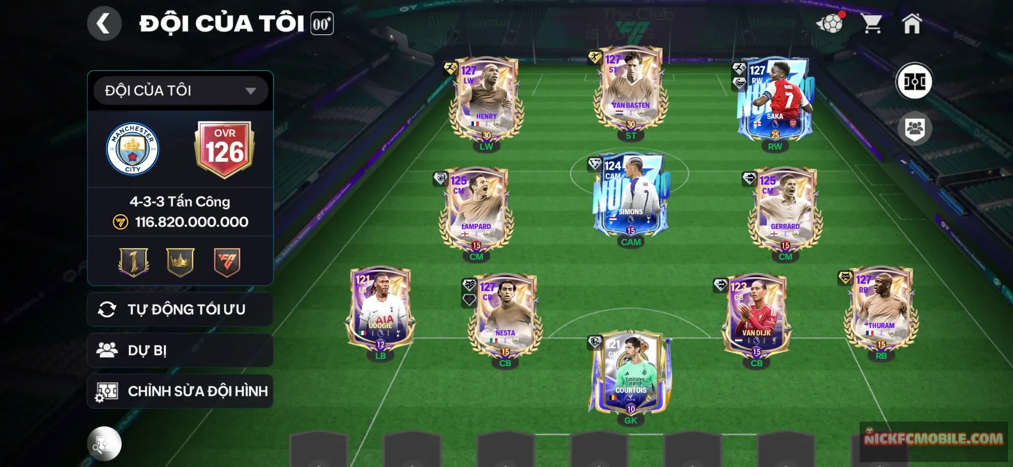 Ovr 126 Henry+Van basten+Saka + nhiều cthu ngon