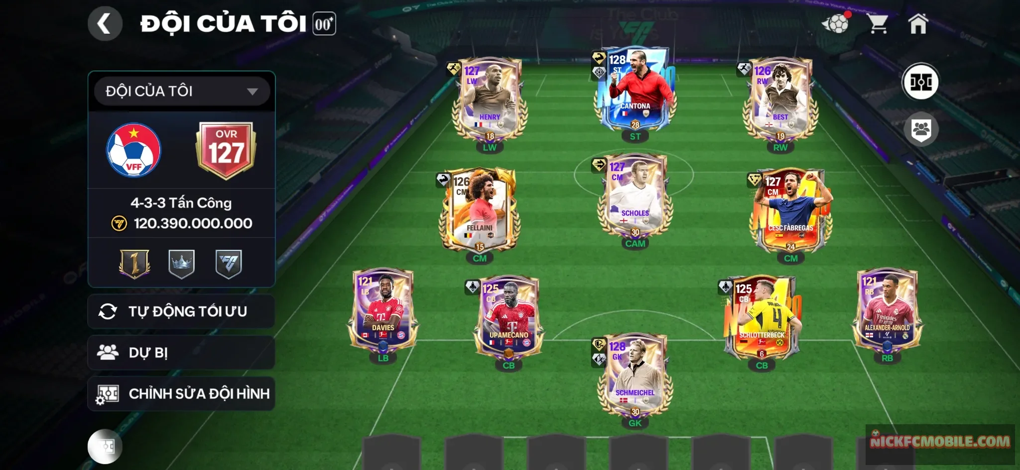 Đh ovr127 có 2 cầu thủ 123 đh đẹp có 5 cầu MU dư 16k mảnh và rank, sự kiện, nv 20k gems chưa cày