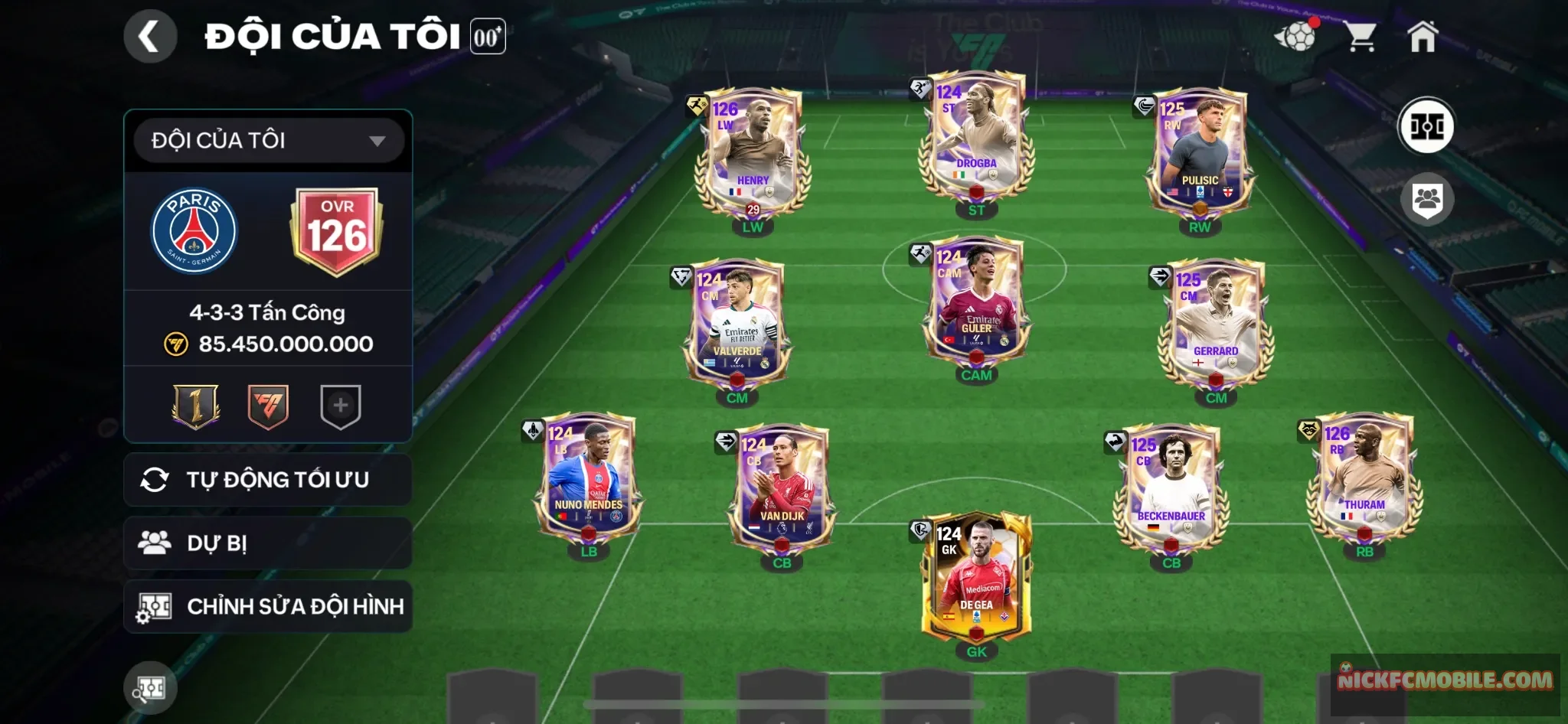 Ovr126 - khung đẹp + cầu thủ hơn 4b coin bán đc + 9k6 mảnh trao đổi