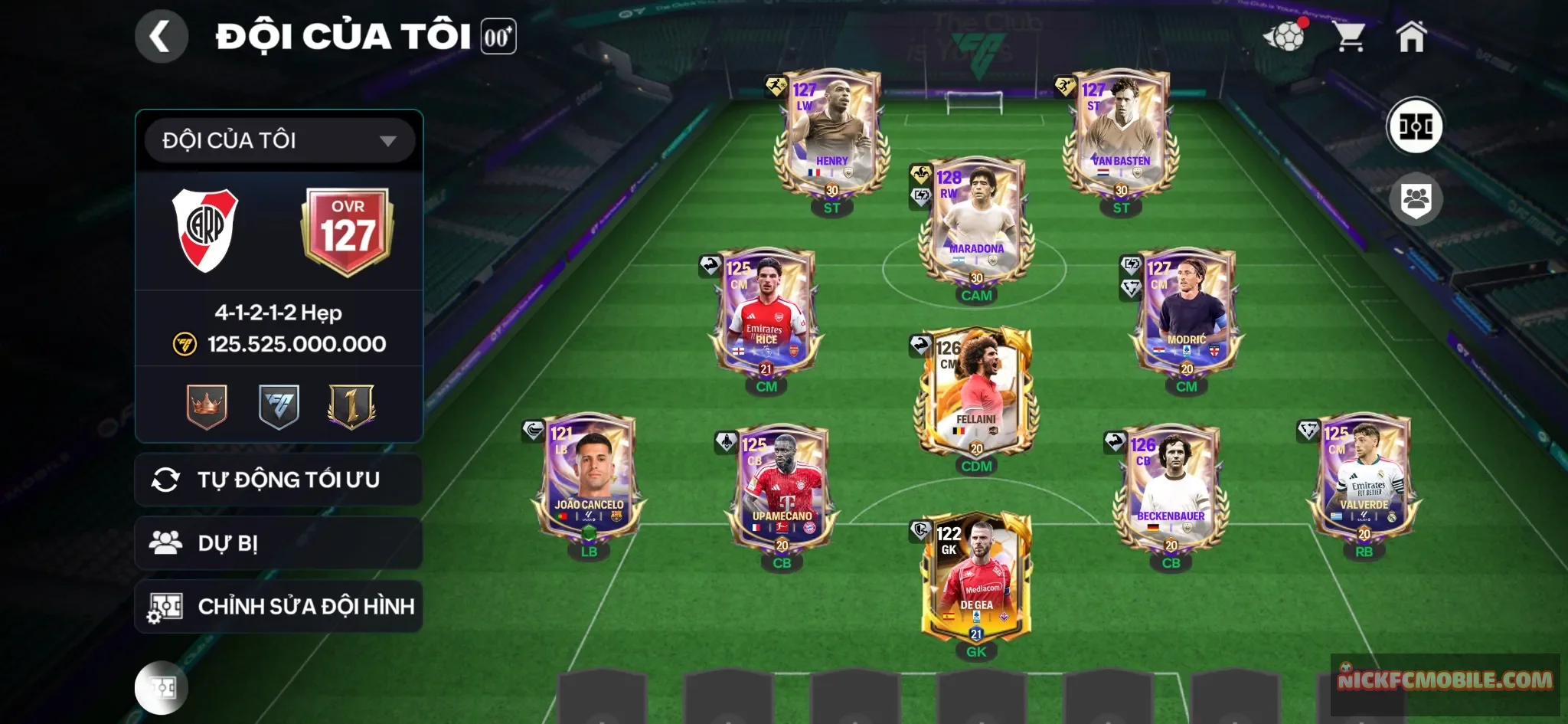 Ovr 127 Madarona+Henry++Vanbasten Đh ổn