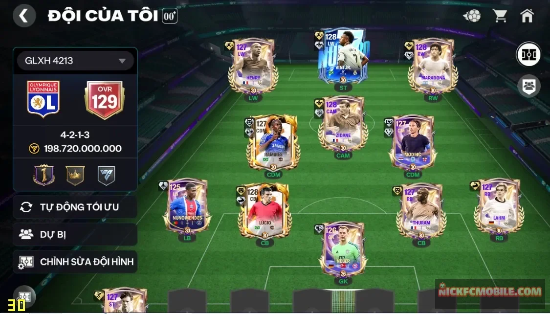 LLs18 : OVR 129 + 4con 123 + 21k hh mảnh.