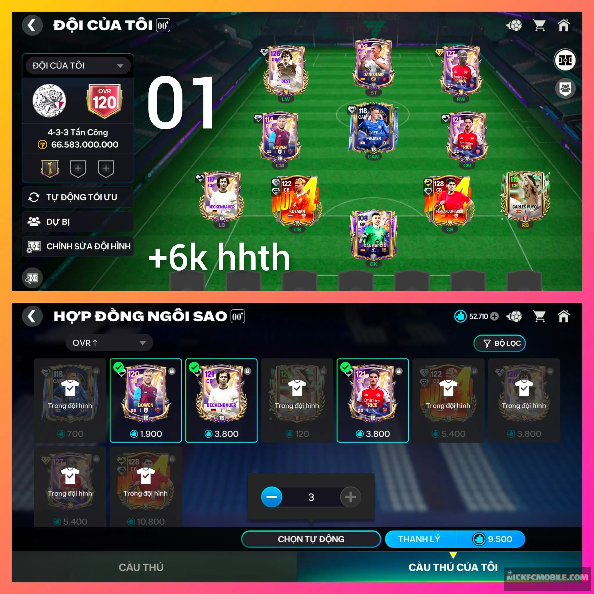 Ms01. CB Hierro128( kẹp 126-127 hàng vip) + 63k Mãnh HĐ+ 6k hhth