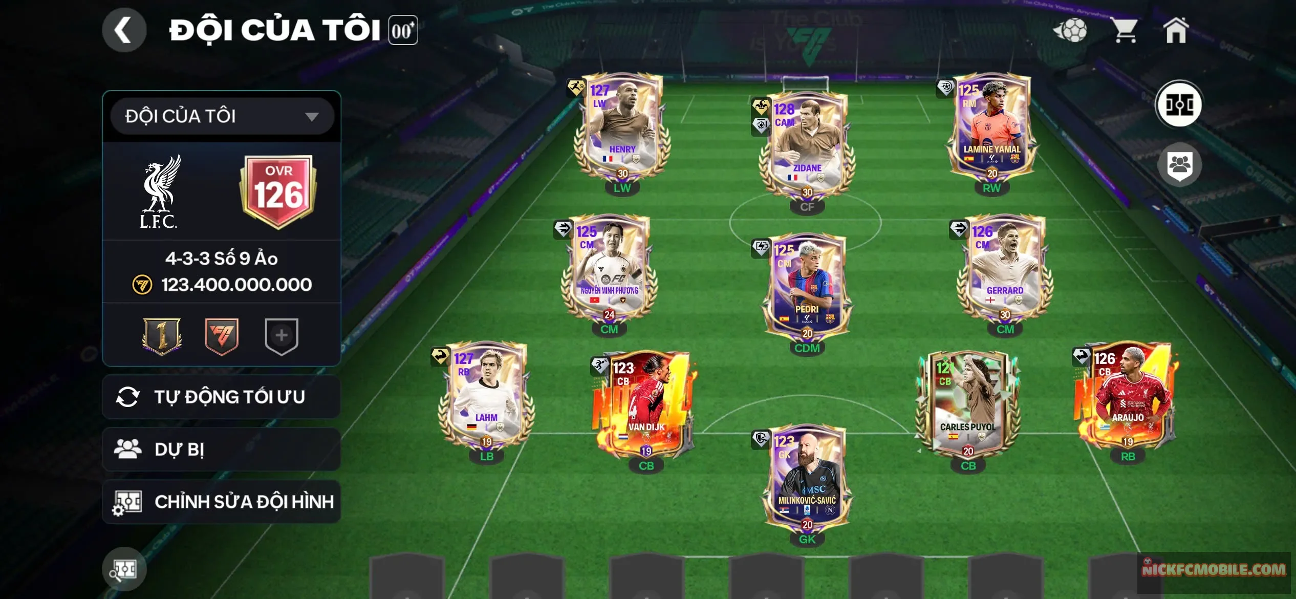 reg zidane dư 5k hhth 4k mảnh mai nhận vidic là lên ovr 127
