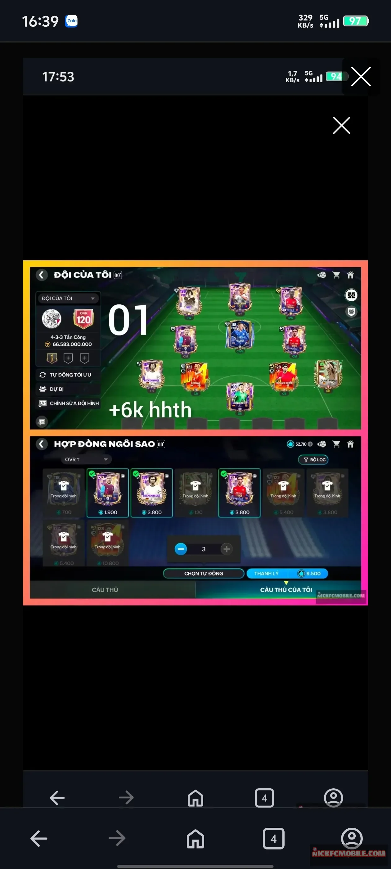 Ms01. CB Hierro128( kẹp 126-127 hàng vip) + 63k Mãnh HĐ+ 6k hhth