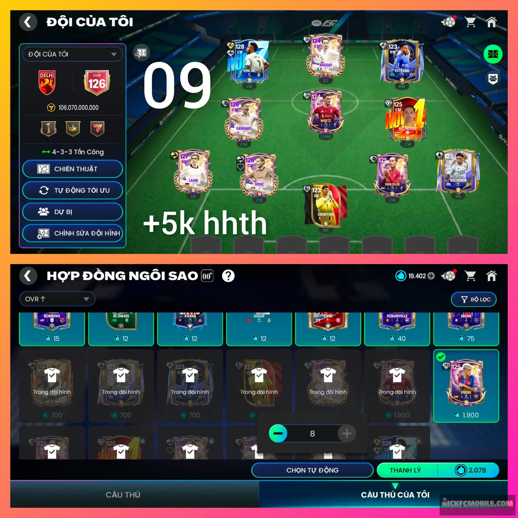 Ms09. Vini và đồng bọn + 21k Mãnh HĐ+ 5k hhth