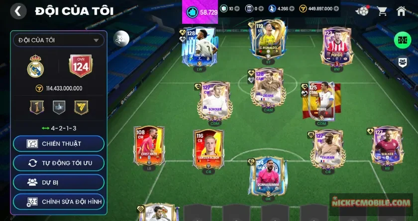 58K mảnh, Vini, Zidane
