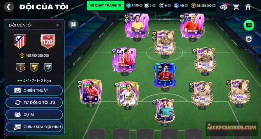 Ovr 126, Pele, Zidane