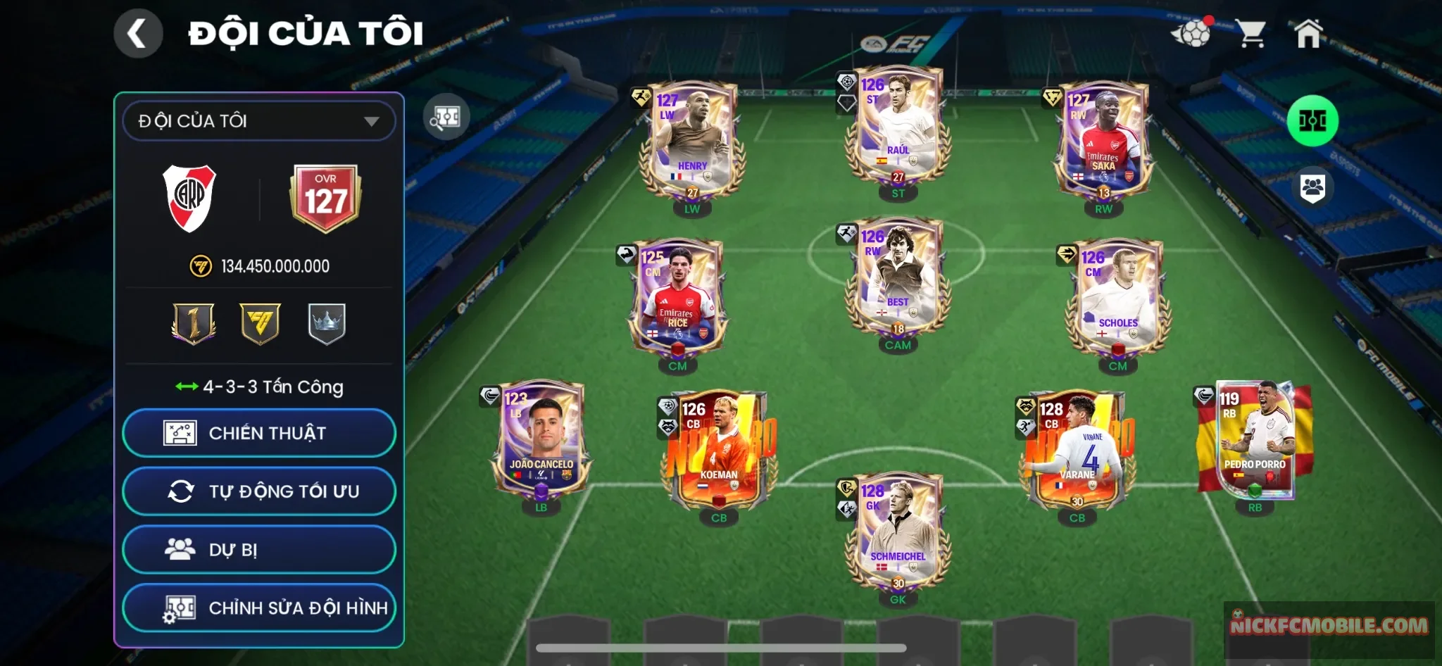 đã mở 3 sổ Ovr127 - 2 cầu 123 + 5 cầu 122 + 31k7 mảnh + 1b3 coin