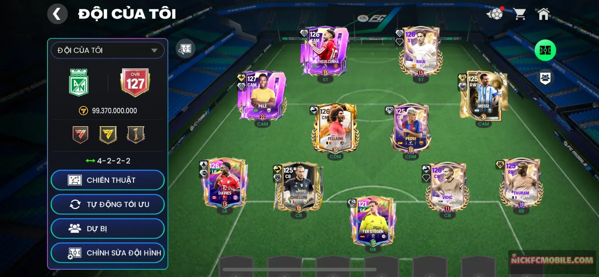 Ovr127 - pele 128 khung đẹp + đã mở sổ