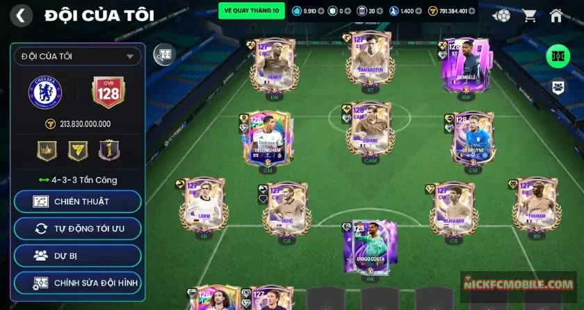 Ovr 128, 4 Cầu thủ 123