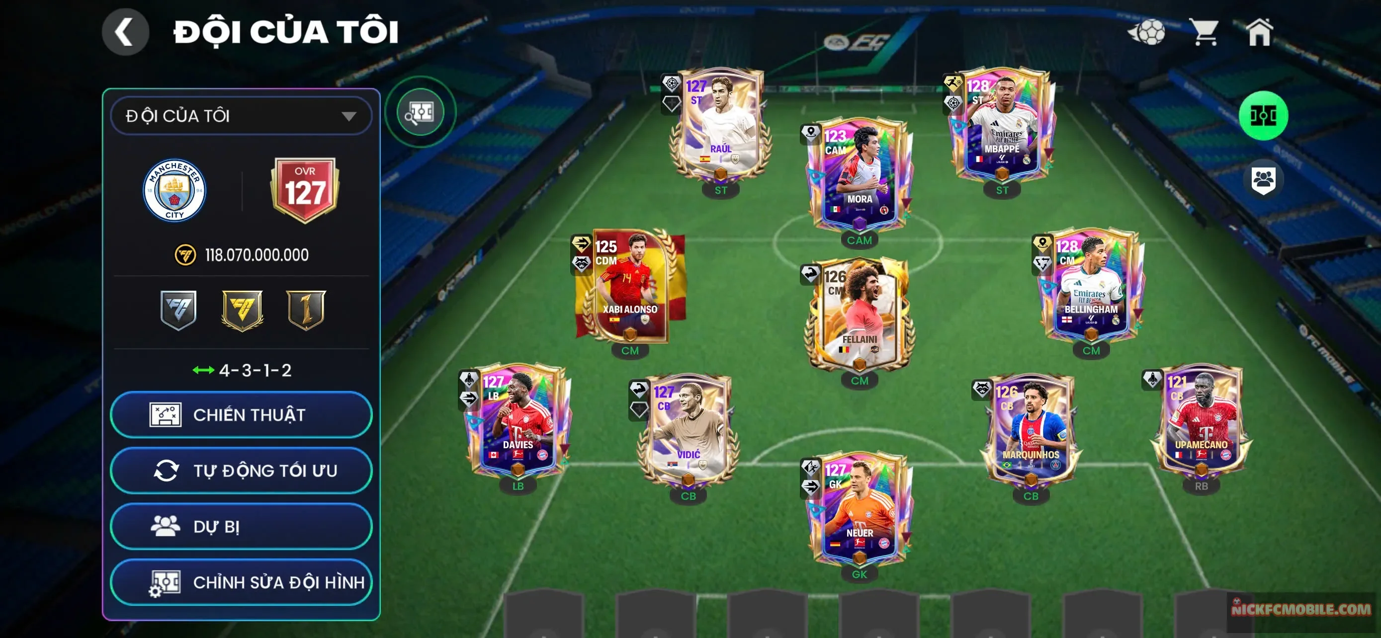 Ovr 127 M3p+Bellingham Khung đẹp