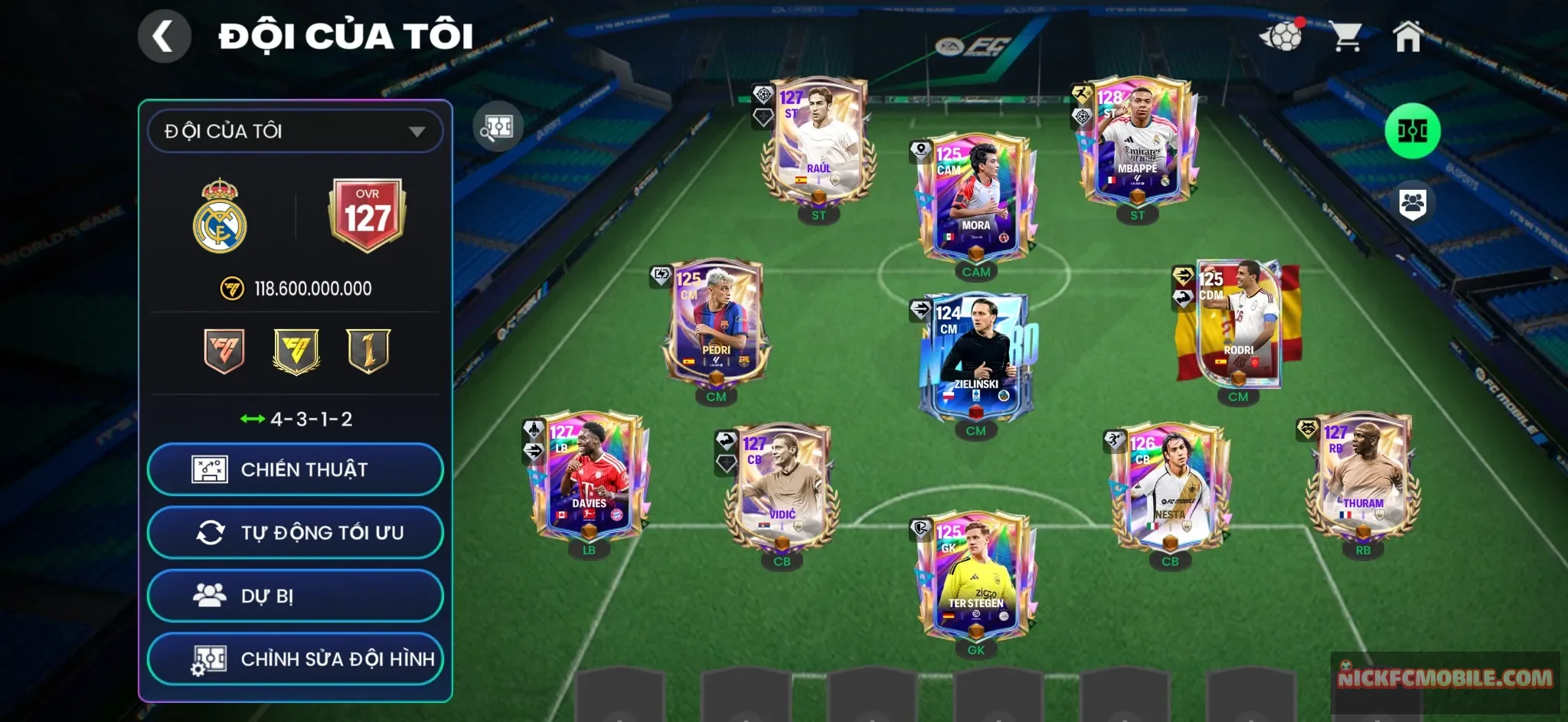 OVR 127 : MP3 + Raul + Nesta + Vidic + full dàn ct .