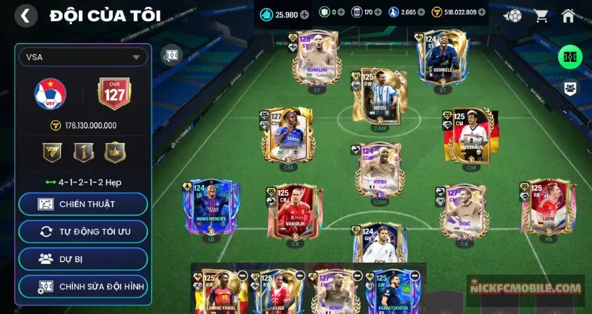 Ovr 127, 25K mảnh, Rô béo
