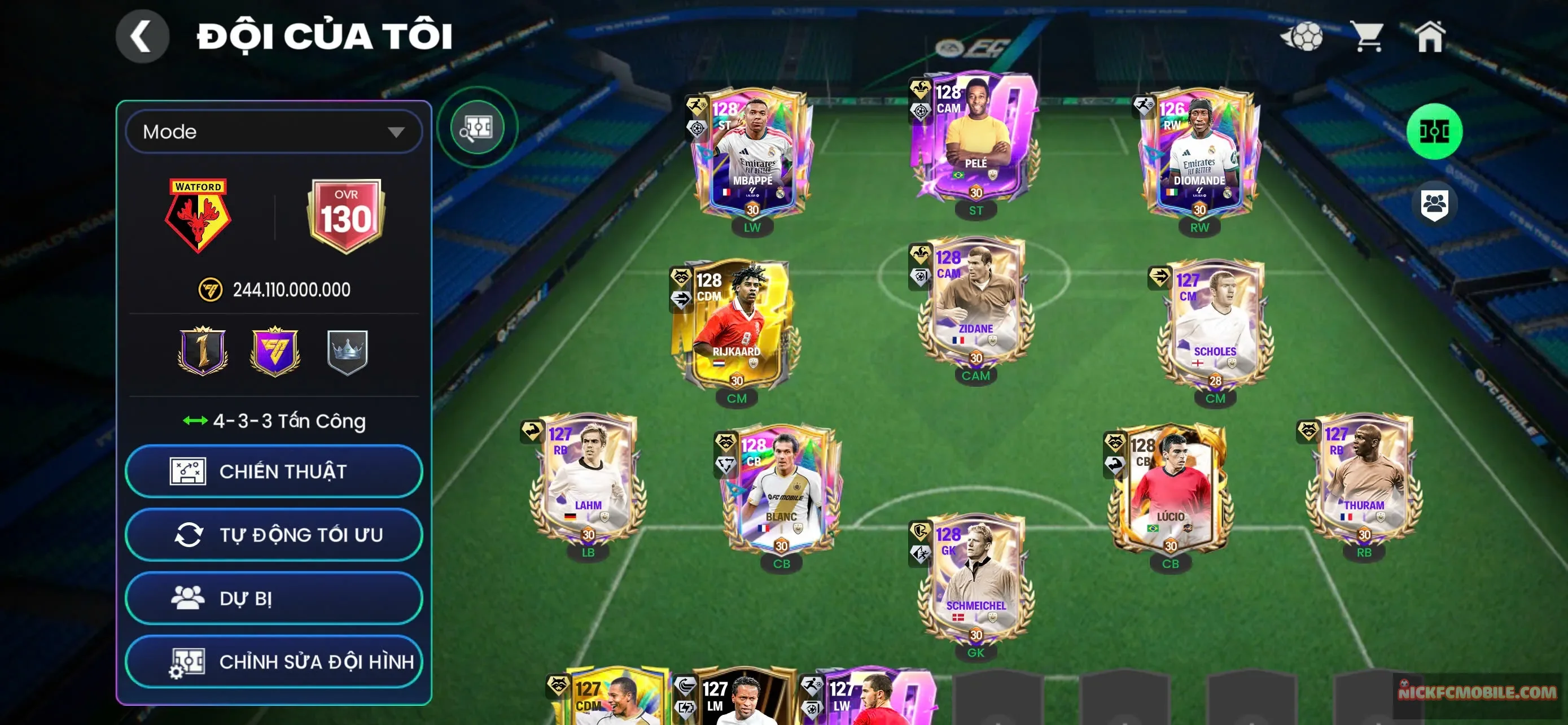 LLs17 : OVR 130 : 7con 123 + full đh vip.