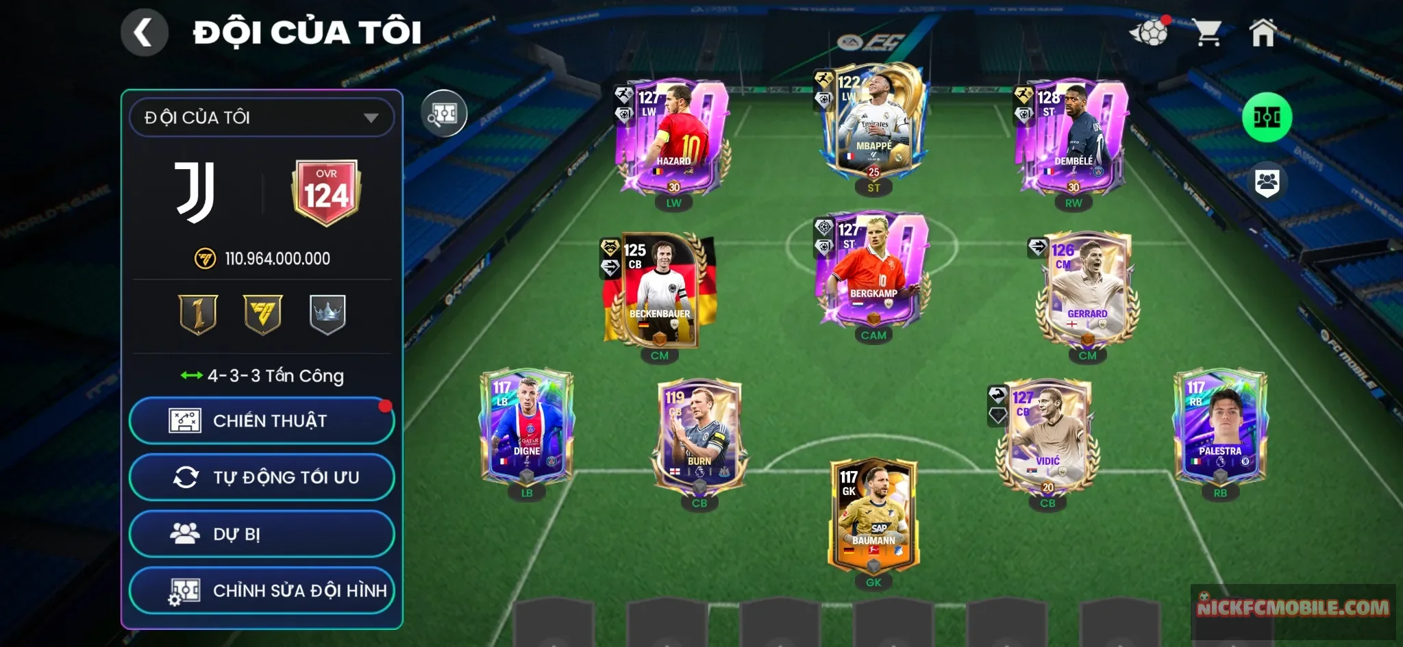 Dembele+M3p mùa cũ +3 cthu 117 + 9k mảnh