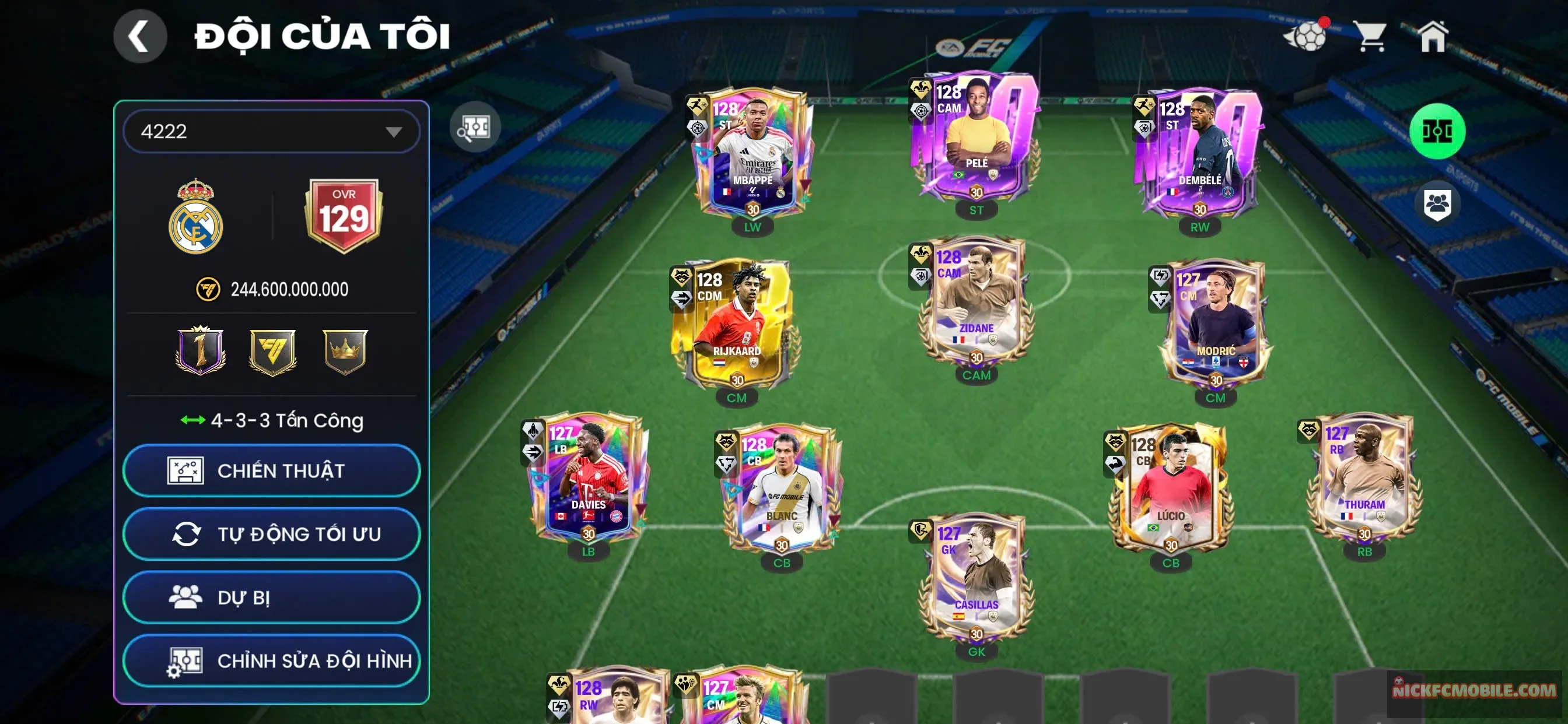LLs17 : OVR 129 + 8con 123 + 3B coin + 2token.