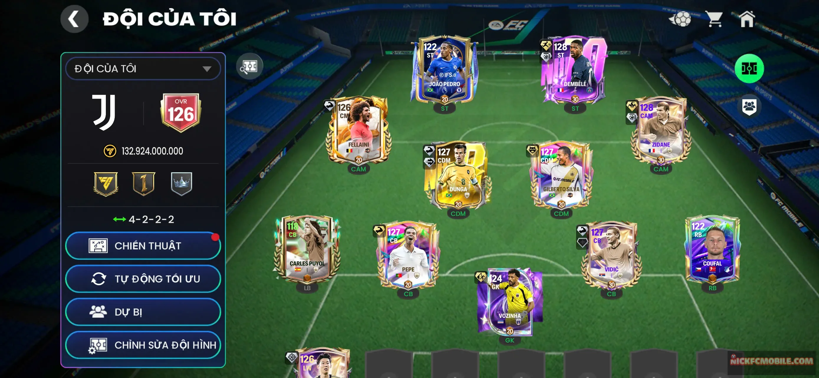 ms594 hàng ngon zidane 128 + dembele 128 mác ovr 126 xịn