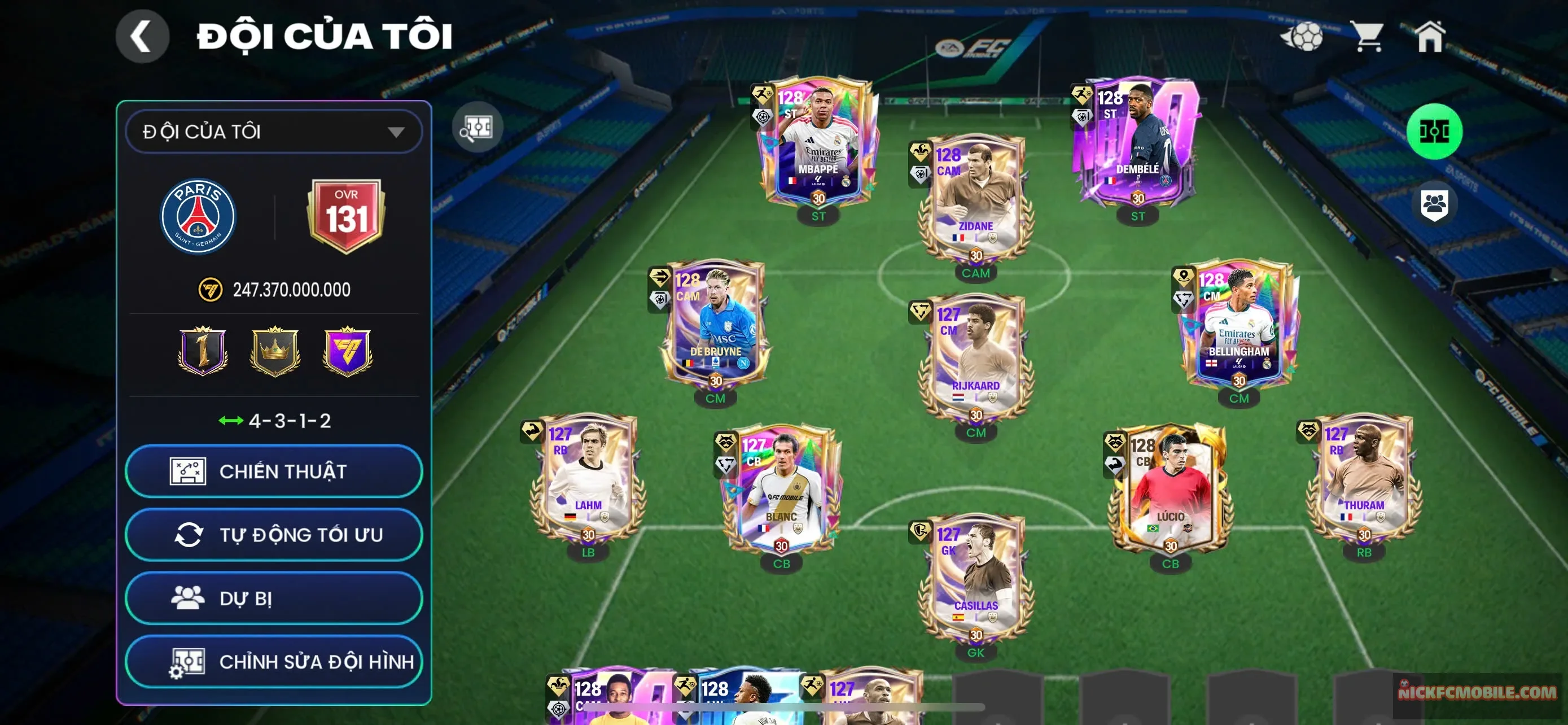 LLs11 : OVR 131 + 8con 123 + bruyne ( bán 12B coin )