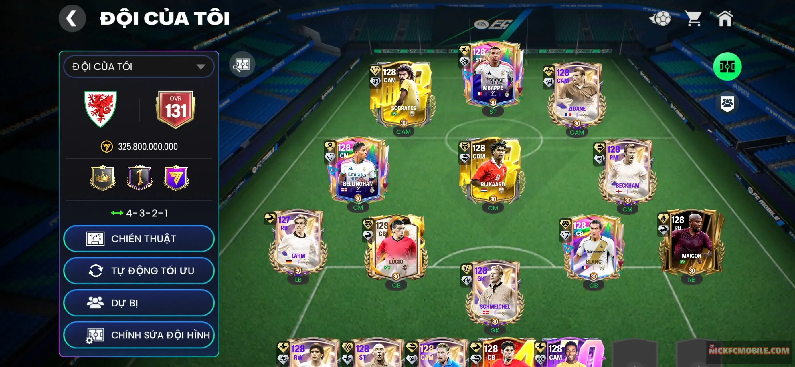 LLs16 : OVR 131 + 15con 123 + Full ĐH VIP.