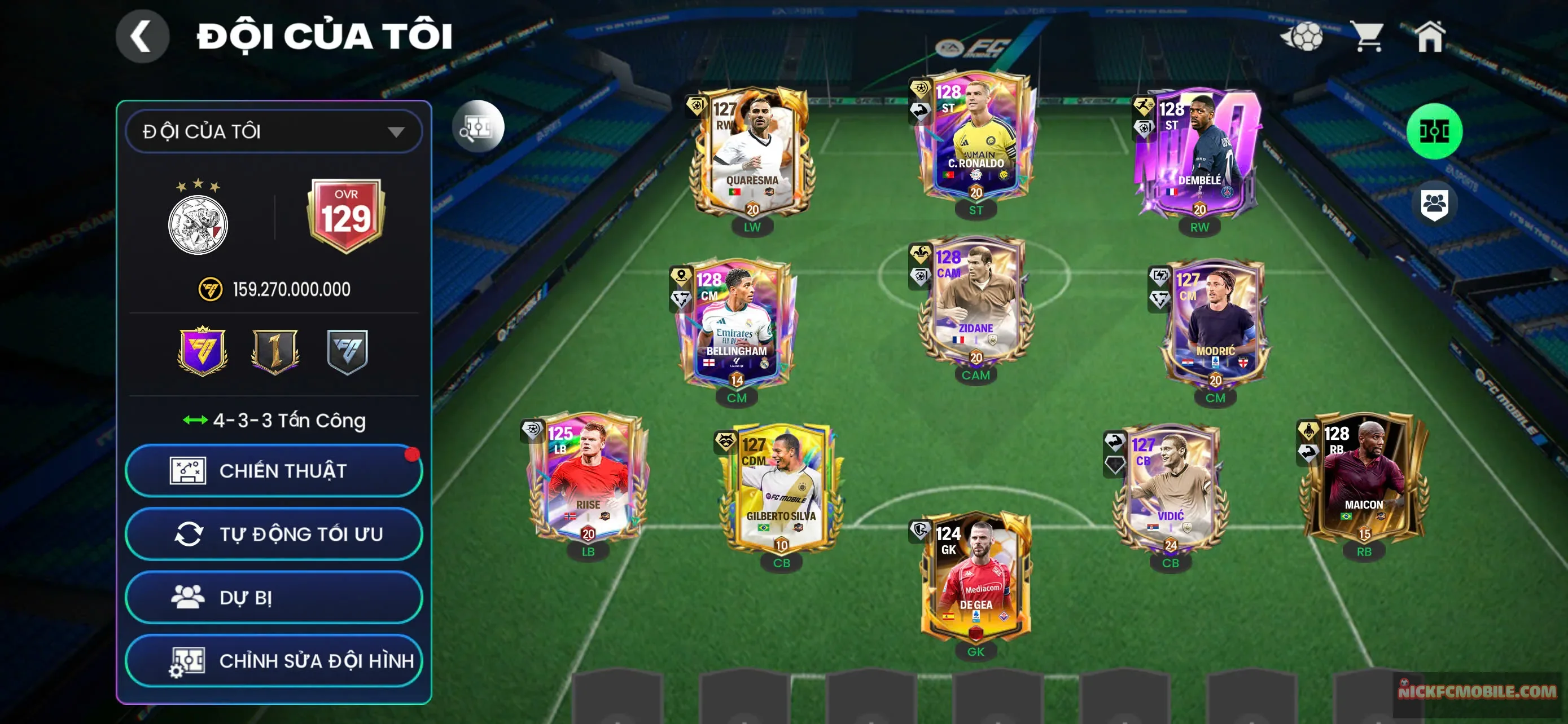 ms598 siêu phẩm ovr 129, 5 con hàng ovr 128 top meta