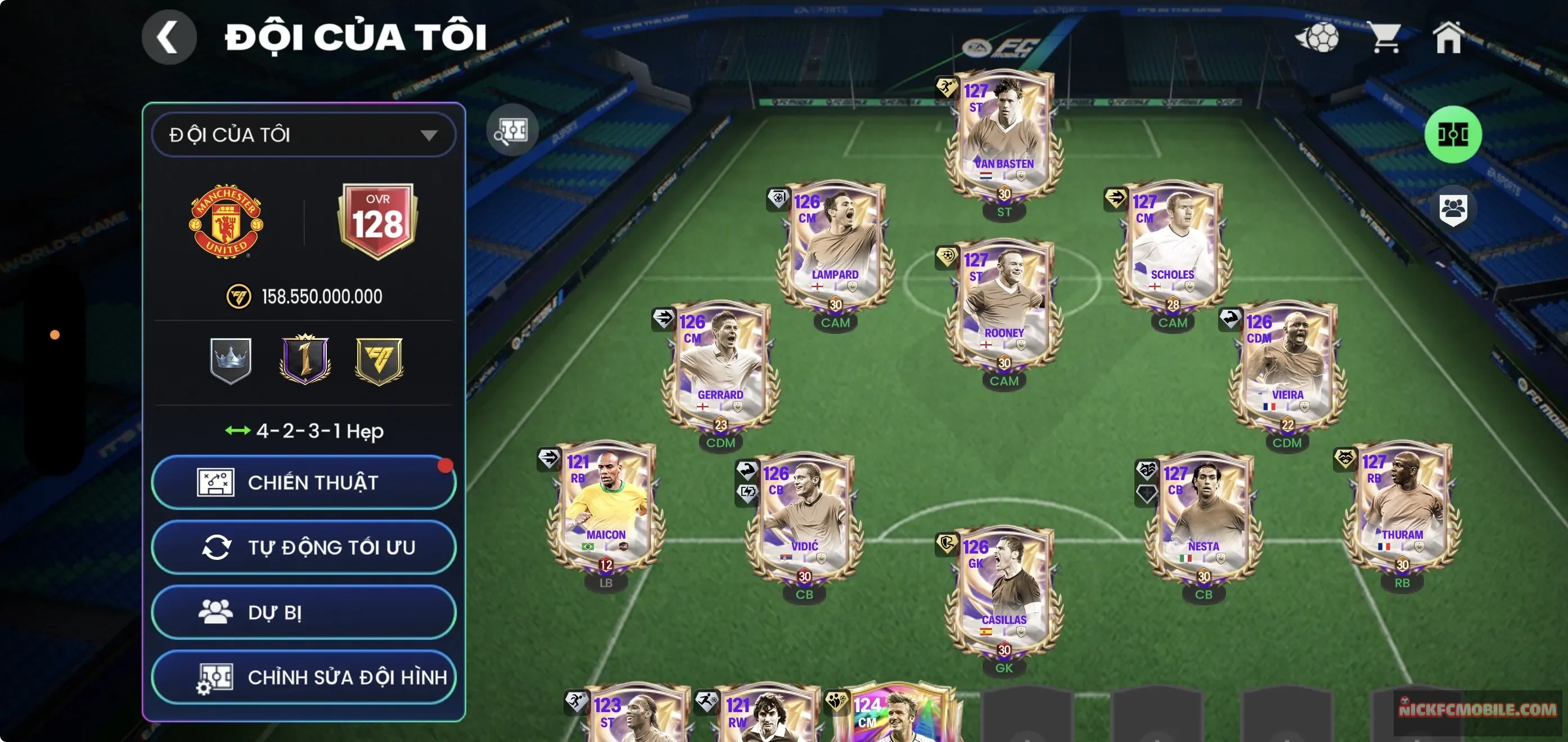OVR 128 : FULL CẦU THỦ 122 121 
NHIỀU CẦU THỦ BÁN ĐƯỢC
