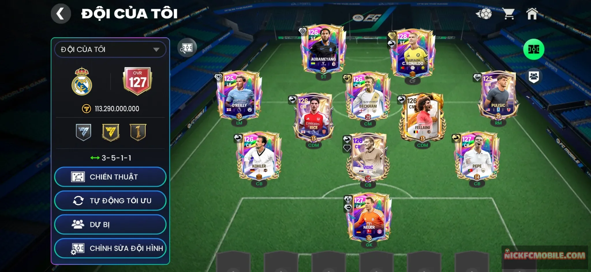 Ovr 127 Cr7 khung đẹp đá ngon