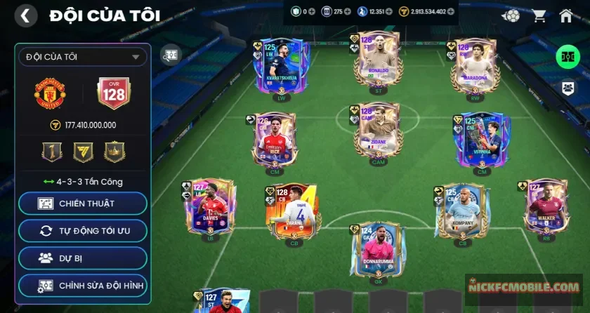 Ovr 128, 4 cầu thủ 128