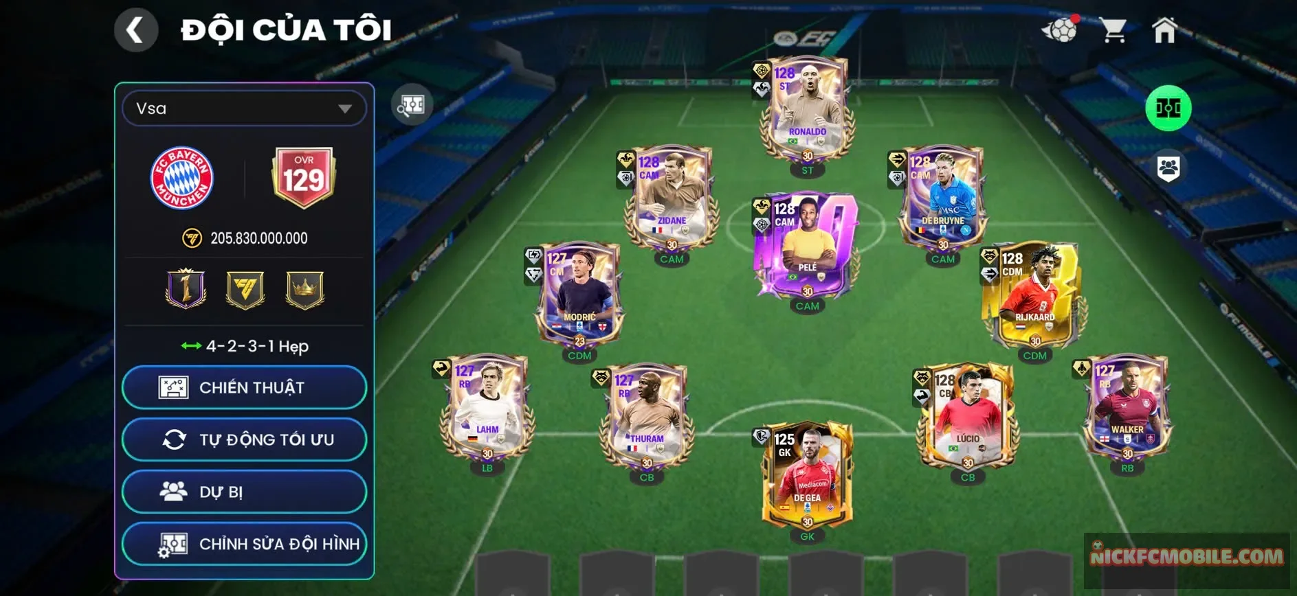 TC :  OVR 129 + 6con 123 + 46k mảnh.