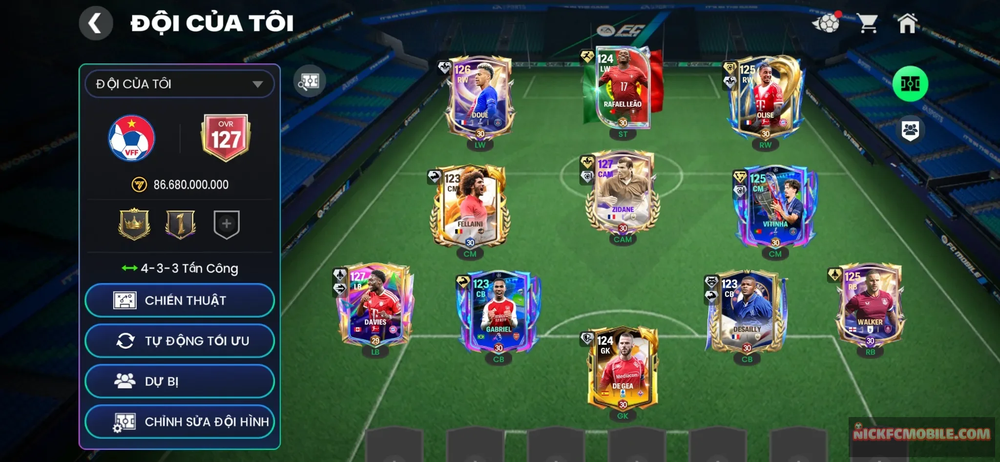 ovr 127+zidane+30k mảnh